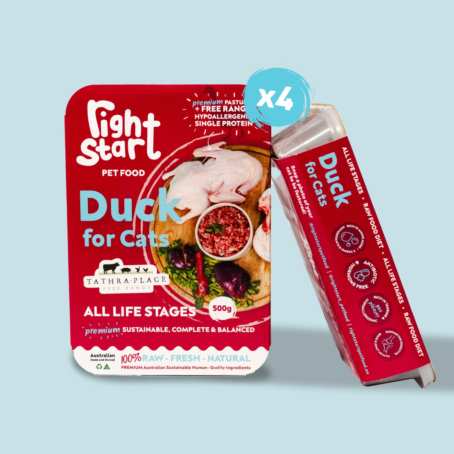 duck meat for cats pink package right start pet food 500g
