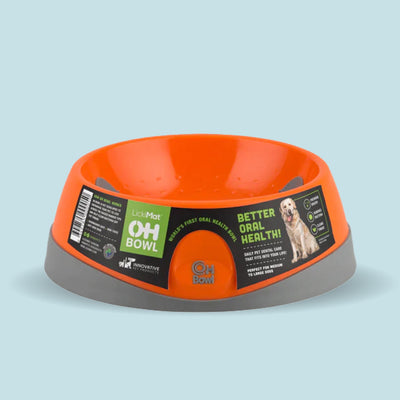 Oh Bowl Slow Food Toungue Cleaning Dog Food Bowl - Large